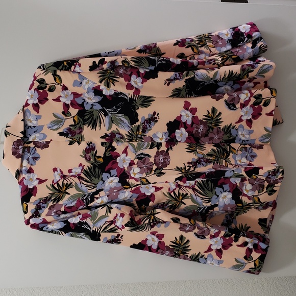 NWT Beautiful Nina Parker One Button Floral Print Fashion Blazer - Picture 2 of 7